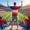 thumbnail image 6 of USA 2026 Soccer Cup V-Neck Jersey for Men, Short Sleeve Football Kit Shirt with Red White Blue Gradient & "USA" Print, Breathable Athletic Uniform Top, Lightweight Fan Gear, 1 PC Blue L, 6 of 8