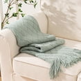 Battilo Sage Green Throw Blanket for Couch, Boho Bed Throws for Living
