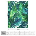 thumbnail image 4 of PRATYUS Turquoise Teal Palm Tree Leaf Tropical Hawaii Beach Blanket Flannel Comforter Quilt Bedding Soft Cozy 60x80in, 4 of 6