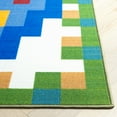 thumbnail image 3 of Safavieh Digital Artifact Sharalyn Geometric Machine Washable Area Rug, Blue/Orange, 5' x 7', 3 of 10