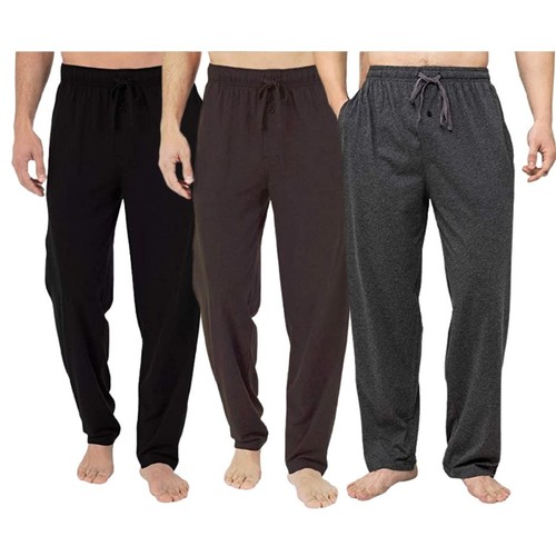 Men's Cotton Lounge Pajama Pants with Pockets (3-Pack) - Walmart.com