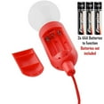 thumbnail image 3 of 1x/4x/8x Retro Garden Outdoor Tent Camping Bulb Battery Powered Pull Cord Bulbs Outdoor BBQ Parties Lamp LED Hanging Lamp Drawstring Light RED 4PCS, 3 of 8