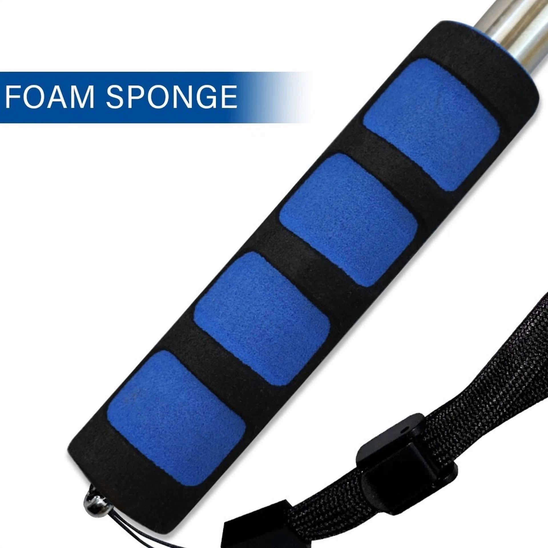Blue 5Ft Compact Flag Pole 5Ft Hand Held Pole Collapsible Parade Tour Group Pole