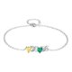 thumbnail image 1 of EZLIFE Pulsera personalizada con piedras de nacimiento en forma de corazón y nombres grabados Pulsera para mujerGif πм T4O9, 1 of 7