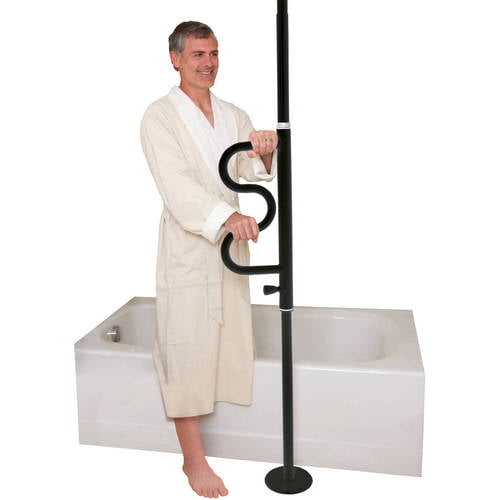 Stander Security Pole And Curve Grab Bar Elderly Tension Mounted