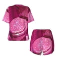 thumbnail image 5 of Lsque Sparkling Pink Toilet Women's Short-Sleeved Pajama Set - 2 Piece Soft and Lightweight Sleepwear Set-Large, 5 of 9