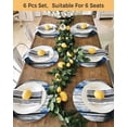 thumbnail image 4 of 15 Inch Round Placemats Set of 6, Blue Forest Non Slip Heat Insulation PP Table Mats, Vintage Foggy Woods Tree Mysterious Washable Place Mats for Kitchen Dining Party Table Decor, 4 of 7