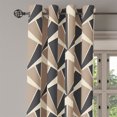 thumbnail image 3 of Ambesonne Grommet Curtain, , 50"x60", Warm Taupe and Dark Grey, 3 of 5