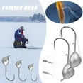 thumbnail image 6 of 0.7/1.0/1.8/2.5/3.5/5g Hot 2# hook Barb 0.7/1.0/1.8/2.5/3.5/5g Perforated Lead Head Hook Jigging Bait Pointed Head Carbon Steel 1.0G, 6 of 8