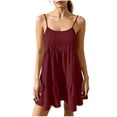thumbnail image 3 of AnuYalue Dress for Women Casual Spaghetti Strap Dresses Sleeveless Short Flowy Dress Summer Loose Sundress, 3 of 8