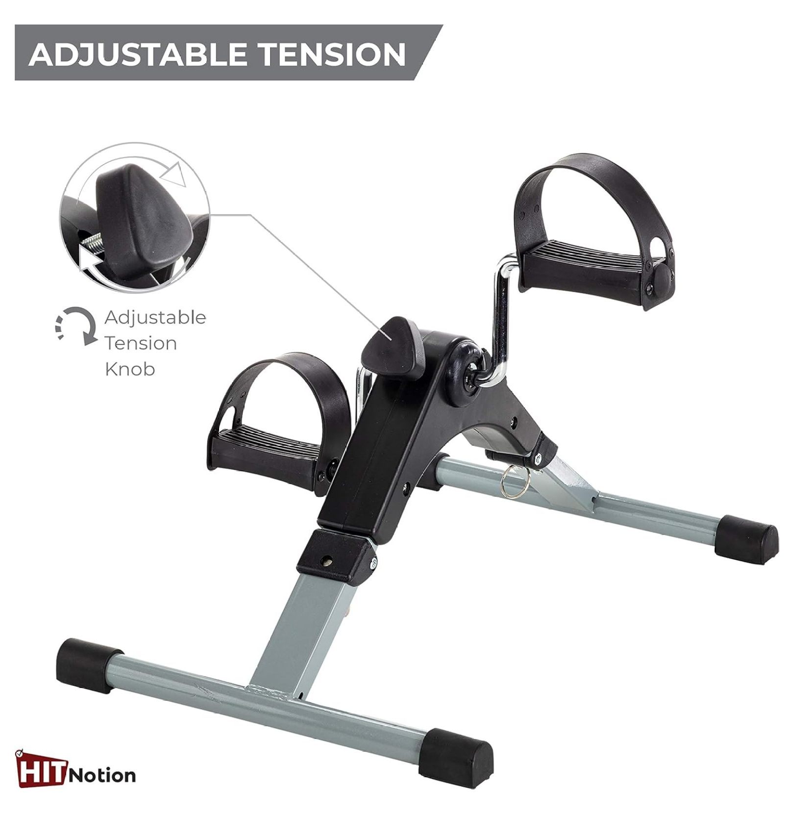 Pedal Exercise Mini Cycle Bike Great for Home or Office Workout - Digital Display for RPMs, Calories, Time, Speed, Distance - Under Desk for Legs - for Arms