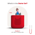 thumbnail image 3 of tonies Toniebox 2 Screen-Free Audio Player Bundle for Kids 1+ with Ms. Rachel - Sunset Red, 3 of 8