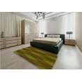 thumbnail image 4 of Ahgly Company Indoor Square Patterned Dark Yellow Green Area Rugs, 7' Square, 4 of 6