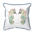 thumbnail image 2 of Betsy Drake SN388W 12 x 12 in. Betsys Seahorses White Background Small Corded Indoor & Outdoor Pillow, 2 of 2