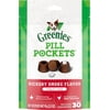 GREENIES PILL POCKETS for Dogs Tablet Size Natural Soft Dog Treats, Hickory Smoke Flavor, 3.2 oz. Pack (30 Treats)