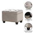 thumbnail image 3 of Convenience Concepts Designs4Comfort 5th Avenue Storage Ottoman, Light Taupe Velvet, 3 of 12