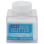 Sulyn Extra Fine Glitter for Crafts, White Crystal Diamond, 2.5 oz