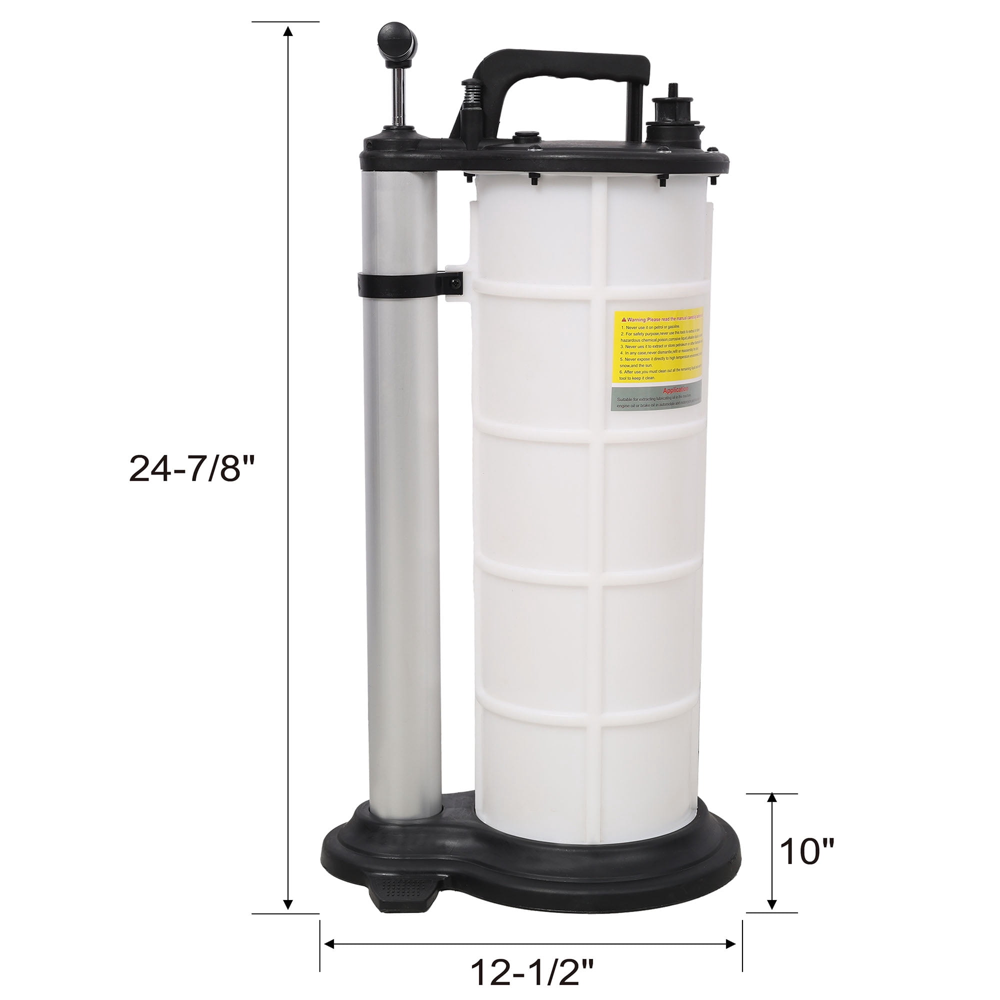 9L Manual Oil Extractor Pump for Automotive Fluids Durable Polypropylene Fluid Evacuator