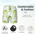 thumbnail image 6 of Picia Frogs and Dragonflies pattern Mens Swim Trunks with Compression Liner Stretch Beach Shorts Quick Dry with Zipper Pockets No-Chafing Board Shorts-, 6 of 9