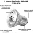 thumbnail image 4 of Tortoise Heat Lamp Kit Reptile Heat Lamp With 2 Uva Uvb Bulbs 25w 50w Long Base Tortoise Lamp 360 Rotation For Tortoise Reptile Lizards Snakes Chamele, 4 of 5