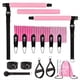 thumbnail image 1 of Kit de Resistencia para Fitness de 180 Lb, Entrenamiento de Cuerpo Completo, Banda de Resistencia Portátil de TPE, Yoga, Pilates, Gimnasio en Casa, Set de Fitness, Color Rosa., 1 of 7