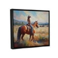 thumbnail image 4 of Stupell Industries Cowgirl in Western Scene Animals & Insects Painting Black Floater Framed Canvas Art Print Wall Art, 21 x 17, 4 of 10