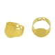 thumbnail image 4 of 10 unidades/lote de bases ajustables para anillos, bandejas, bases en blanco para joyería y manualidades DIY Oro, 4 of 9