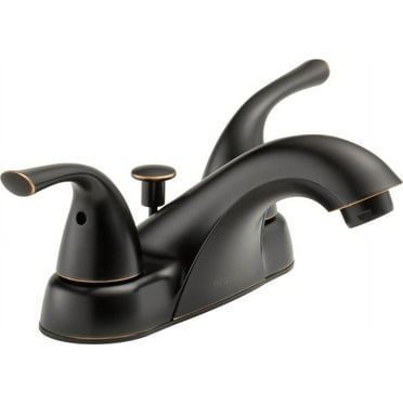Delta Peerless P299638LF-OB Ashlar 2-handle Centerset Bathroom Sink Faucet with Drain, Oil Rubbed Bronze