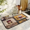 thumbnail image 3 of Coffee Mat, Coffee Pot Vintage Pattern Coffee Bar Mat for Coffee Station Accessories and Organizer, Absorbent Dish Drying for Kitchen Counter, Coffee Bar Decor Coffee Machine Mat 19.5x12in, 3 of 7