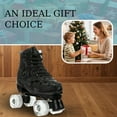 thumbnail image 4 of Shiny High-Top Quad Skates for Women & Men-Indoor/Outdoor Adjustable Skates (Women7.5/Men6.5), 4 of 9