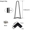 thumbnail image 4 of Rawiri Patas de mesa de 4 pulgadas, juego de 4, patas de mesa de metal para muebles de bricolaje, perfectas para armarios, armarios, gabinetes de TV, cajones, mesita de noche, vienen con protección, 4 of 8