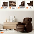 thumbnail image 3 of Furmax 360° Swivel Rocking Chair Power Massage Recliner With nursing Needs Oversized Furniture For Living Room,,PU Brown, 3 of 7