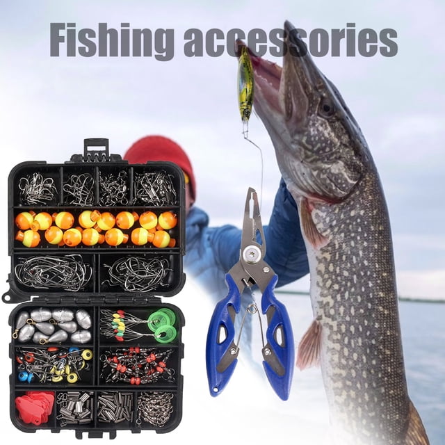 Kit De Aparejos De Pesca En El Mar 263pcs / set Kit de aparejos de pesca en el mar con alicates anticorrosión para exteriores (naranja)