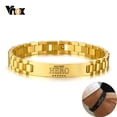 thumbnail image 2 of Vnox-pulsera de My Dad HERO para hombre, brazalete de acero inoxidable con identificación, citas personalizadas, regalo para el Día del Padre, 19,5 cm/21cm, 2 of 5