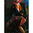 thumbnail image 2 of Staples, Colin John 25x32 Black Ornate Wood Framed with Double Matting Museum Art Print Titled - Reina del Bandoneon, 2 of 4