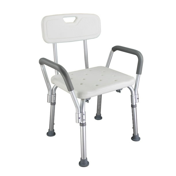 Lightweight Shower Chair with Arms and Back, Bathroom Safety Shower
