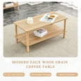 thumbnail image 3 of Modern Coffee Table For Living Area, Rectangular 2 With Open Storage, Solid Wood & , Stable And , Low Maintenance Cost Room, + Structure, Easy Assembly Steps, Protects Floor Surface Efficiently, 3 of 6