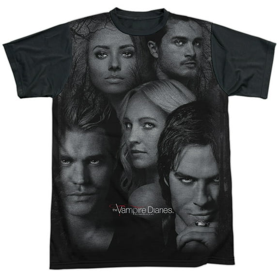 Vampire Diaries In The Woods Mens Sublimation Shirt with Black Back