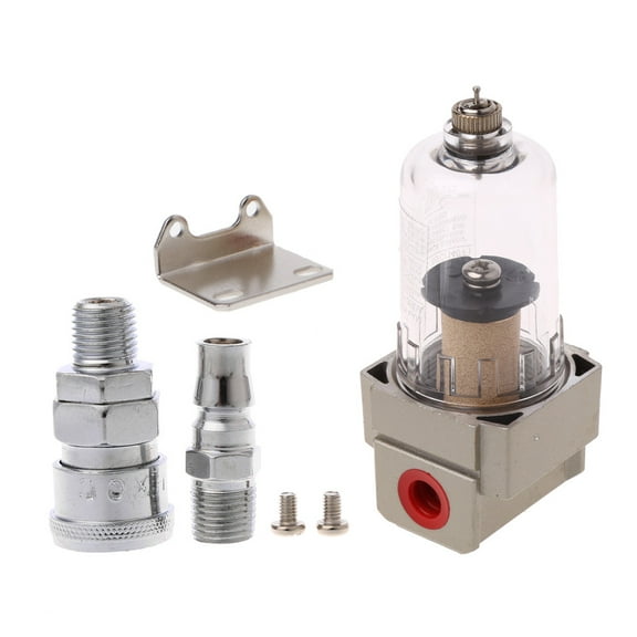 Zeiwohndc 1/4" AF2000-02 Compressed Air Compressor In-Line Moisture Water Trap Filter