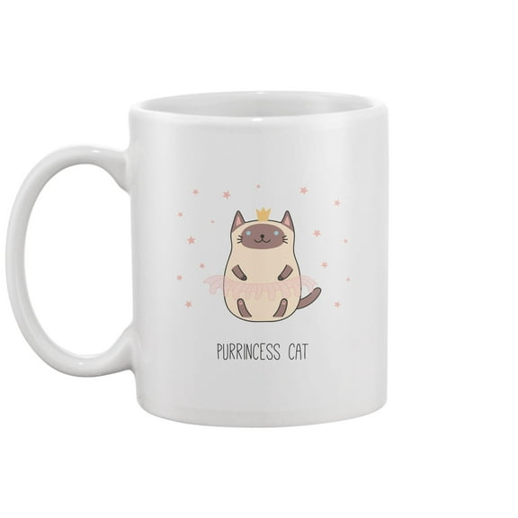 Kawaii Funny Siamese Cat Mug -Image by Shutterstock