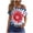 Navy#1, variant on Women's 4th of July Off The Shoulder Top, American Flag & Butterfly Print One Strap Slouchy Tee, Patriotic Summer Casual Shirt, Soft Stretch Fabric, Sizes S-2XL
