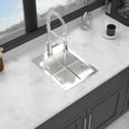 thumbnail image 2 of Stainless Steel Kitchen Sink Stainless Steel Drop-In Kitchen Sink - 15 x 20 x 10 Inch Topmount Sinks 16 Gauge Single Bowl,Single Bowl Kitchen Sink, 2 of 8