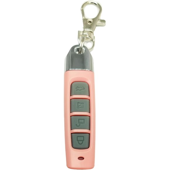 shiyou-Universal Duplicator Remote Garage Door, 433.92 Mhz Remote for Gate, Remote Control Key Fob, Replacement Garage Door Electric Gate, Cloning Remote Control Keychain(ABCD Pink-Grey)