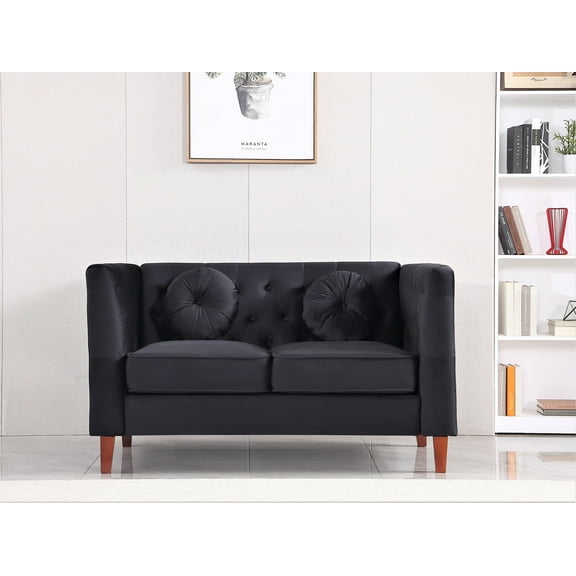 Uspridefurniture Loveseat, Black