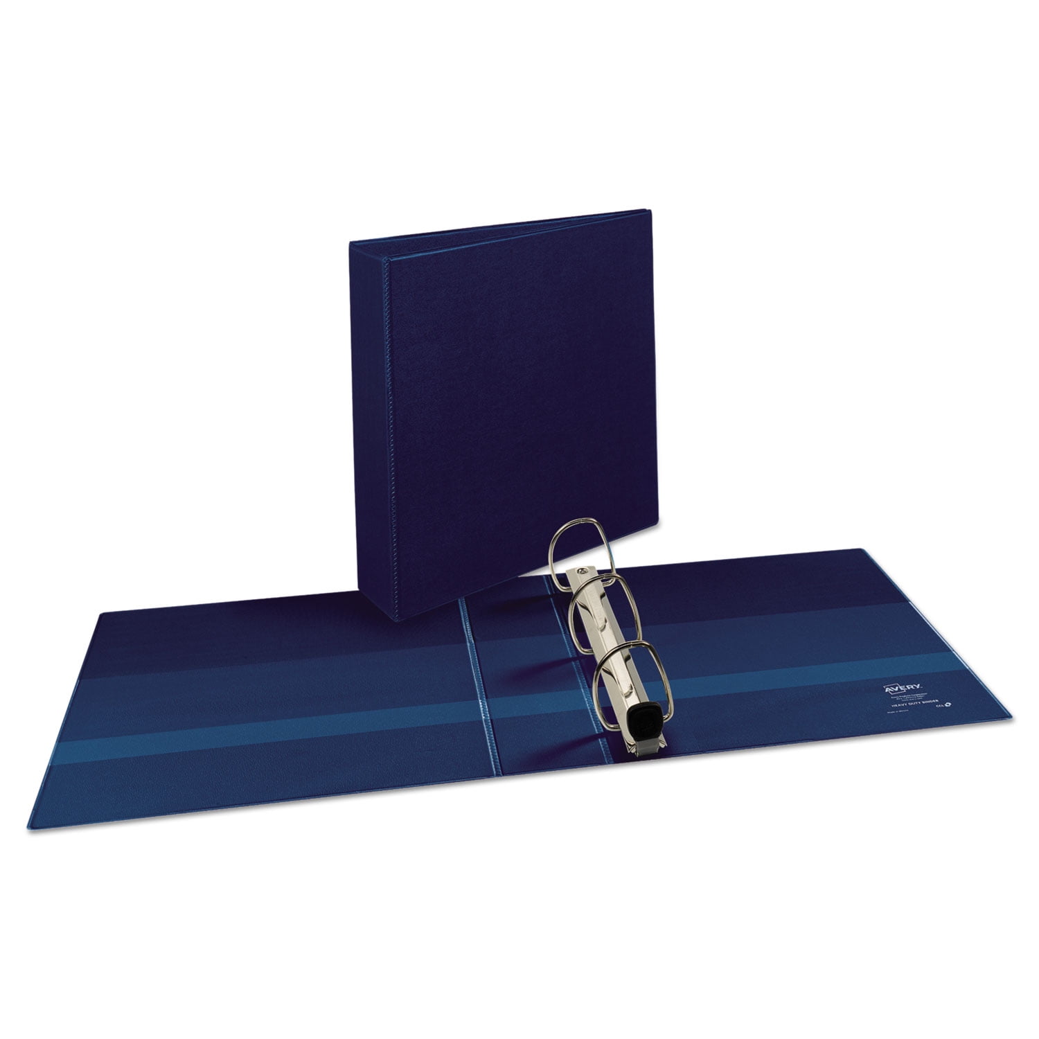 Avery Heavy-Duty View Binder with Durahinge and One Touch Ezd Rings, 2" Capacity, 11" x 8.5", Navy Blue