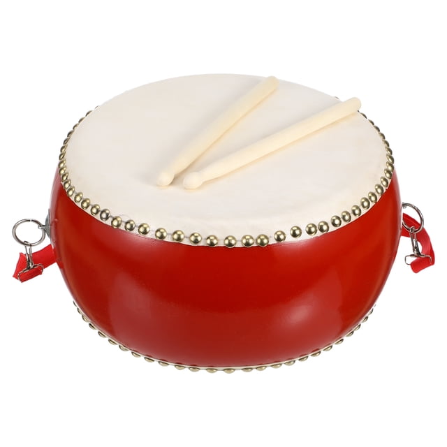 Assorted Color Wooden Drum for Kids Music Education Toy Synthesis Material Durable Design 1 Set