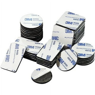 HASSAO Double Sided Tape for Walls 180 Pcs of Strong Pads, Super and Extra Sticky Adhesive Tape Black Squares