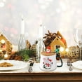 thumbnail image 5 of WEGFTDUOP Christmas Gift Mug With Lid Spoon High Value Santa Claus Reindeer Ceramic Cup, 5 of 6