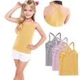thumbnail image 2 of MKOSPLRT 3 Pieces Girls Dance Tank Tops 12M-13Y Racerback Camisole Undershirts Spaghetti Strap Camis Summer Clothes Tank Tops for Girls, 2 of 9