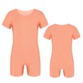 thumbnail image 5 of MSemis Unisex Kids Boys Girls Shorts Sleeves Gymnastics Shorts Leotard Unitard Ballet Dance Bodysuit Orange 14, 5 of 5